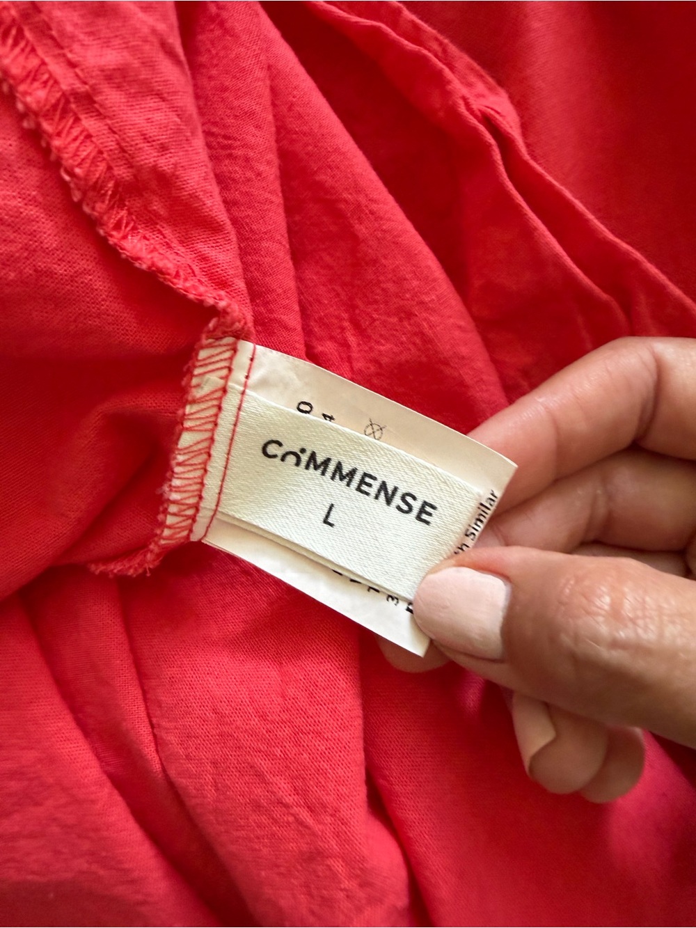 Commense Bright Red Maxi Dress with cutout - Picture 4 of 4